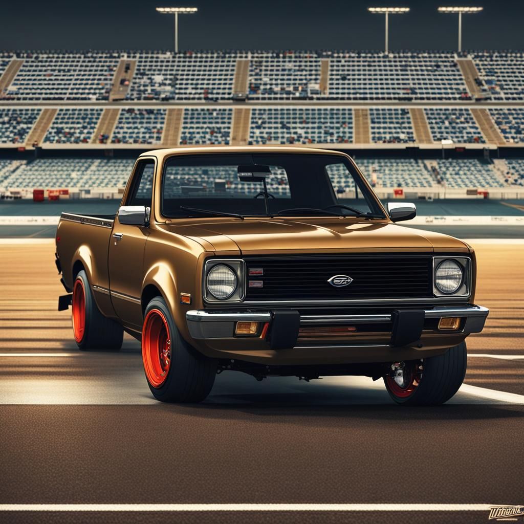 Tan Datsun S-10 at Texas Motor Speedway
