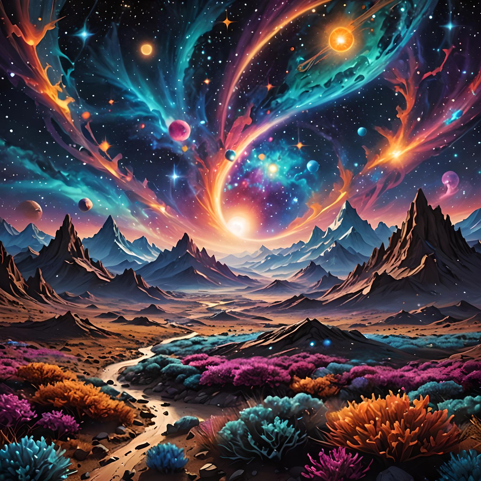 Magical Cosmic Dreamscape in Sharp Focus