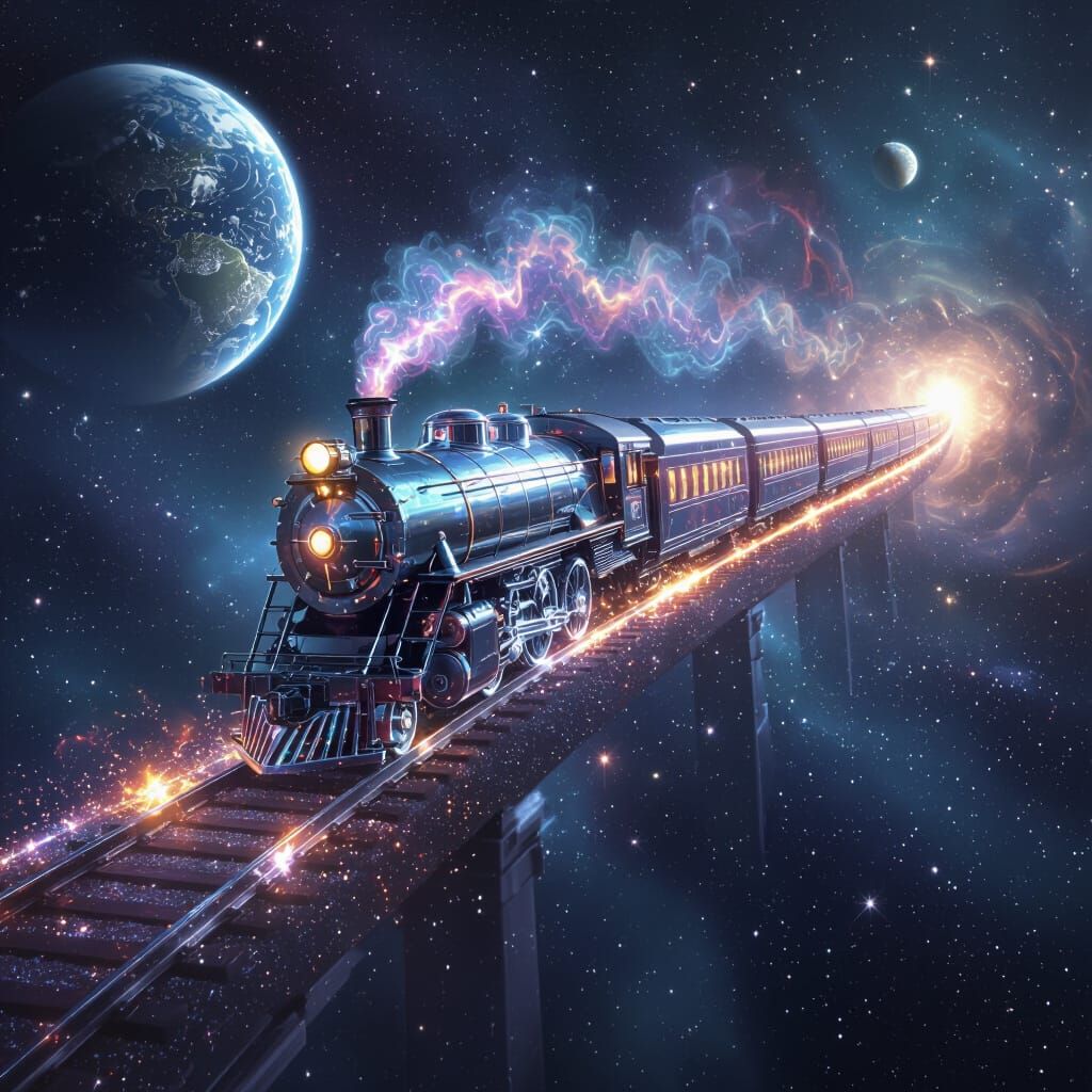Galactic Space Train in Ethereal Railway