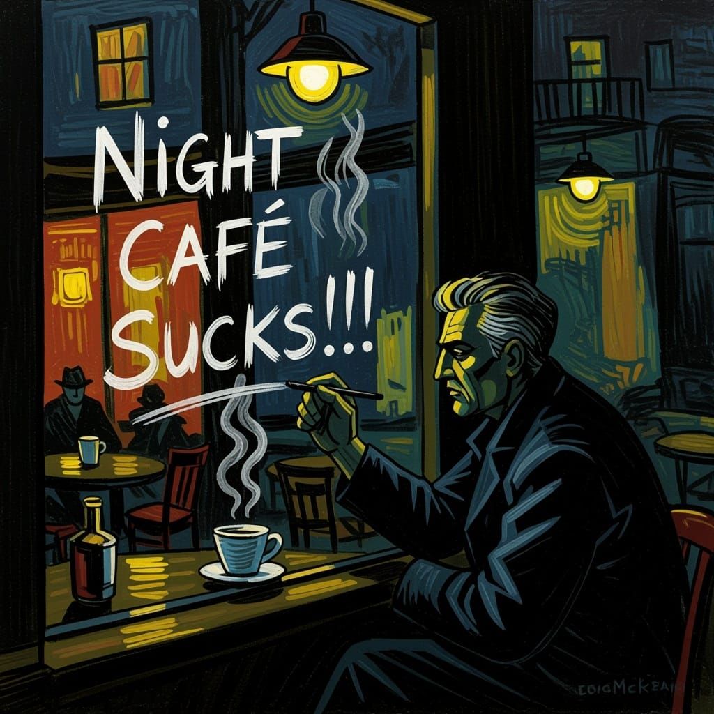 Disgruntled Patron Shouts Down Night Cafe in Expressive Brus...