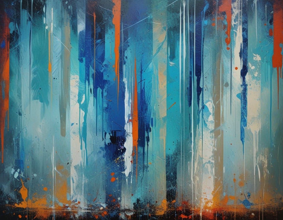 Abstract Art: Contemplation in Cool Tones