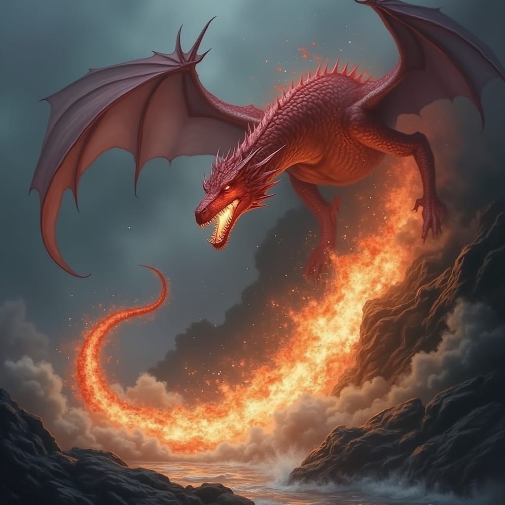 Ancient Fire Dragon Unleashes Inferno