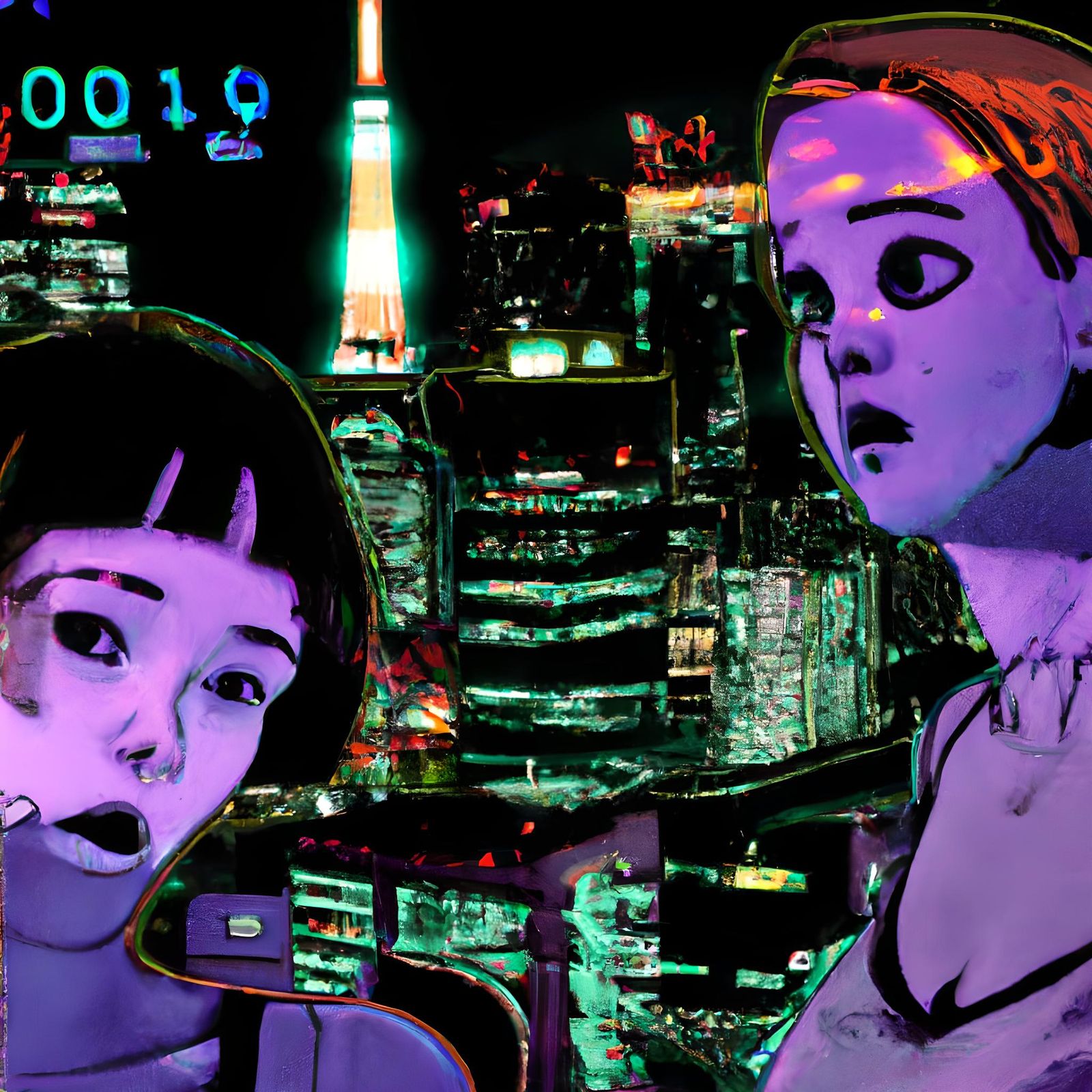 Neo Tokyo Youth in Art Deco Style