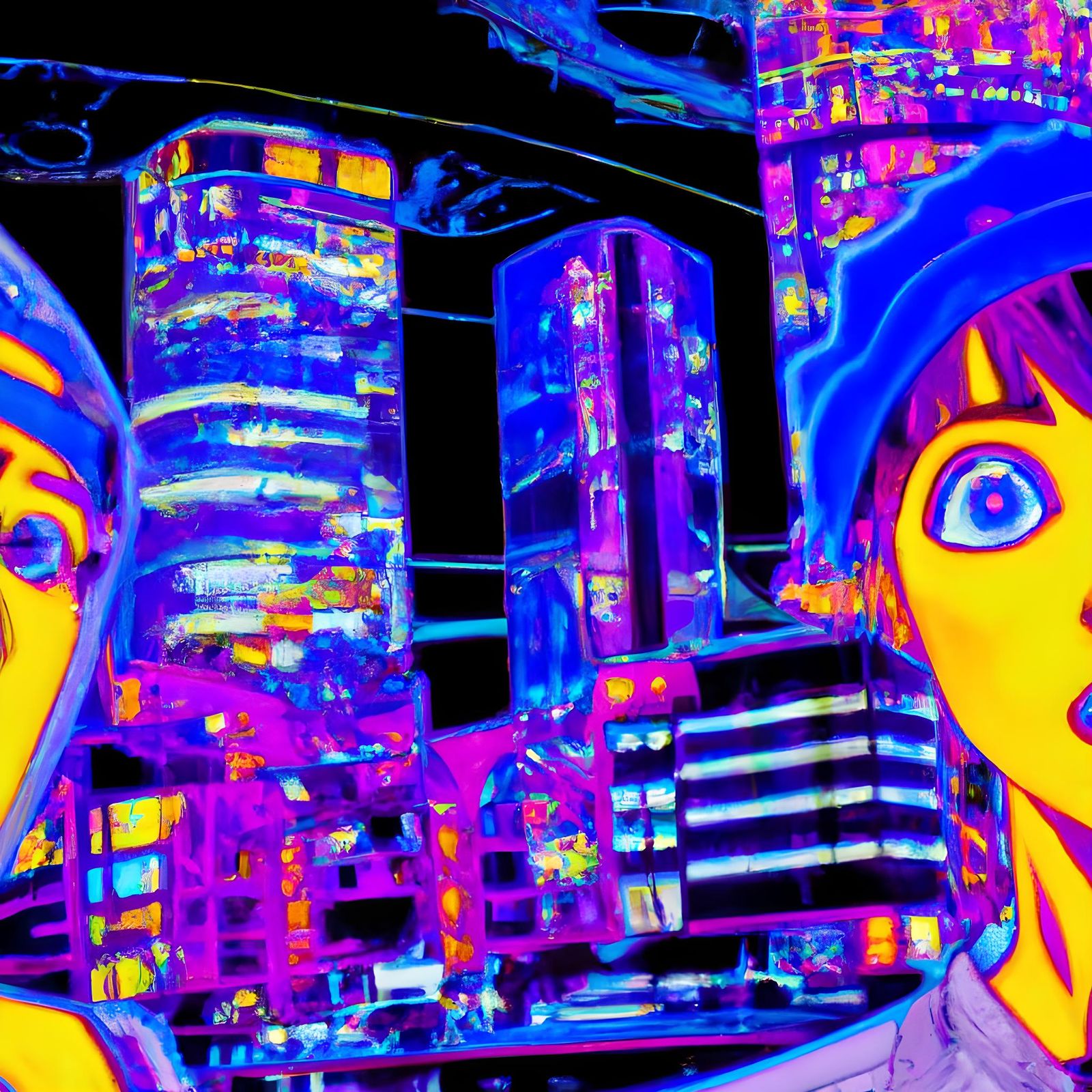 Neo Tokyo Youth in Hyperrealistic Art Deco Style