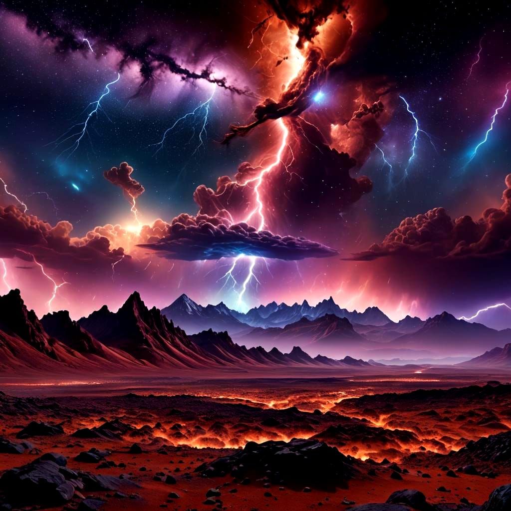 Dramatic Lightning Lights Up a Dark Cosmos