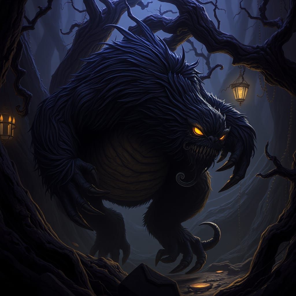 Majestic Sloth: Dark Fantasy Concept Art