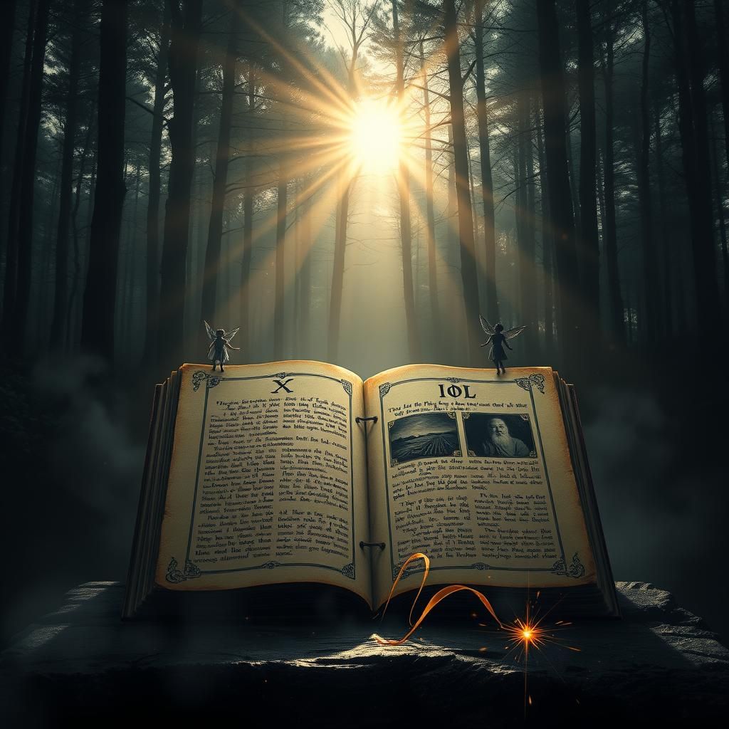 Tenebrism Painting of an Old Book of Rituals