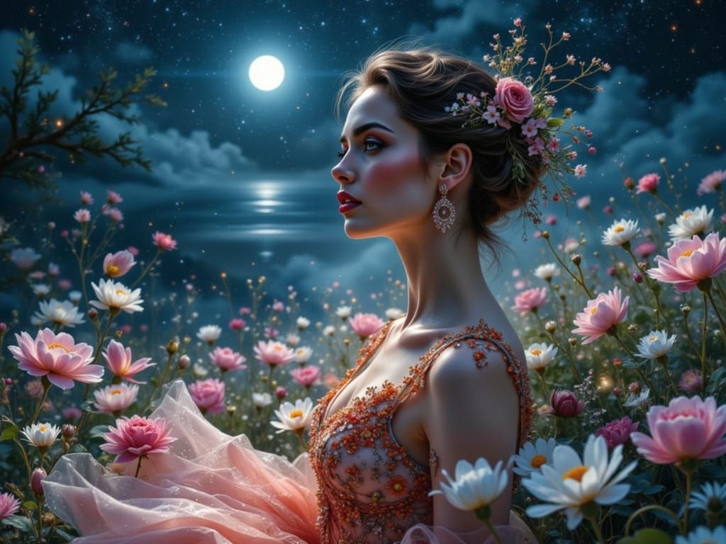 Model & Starry Garden