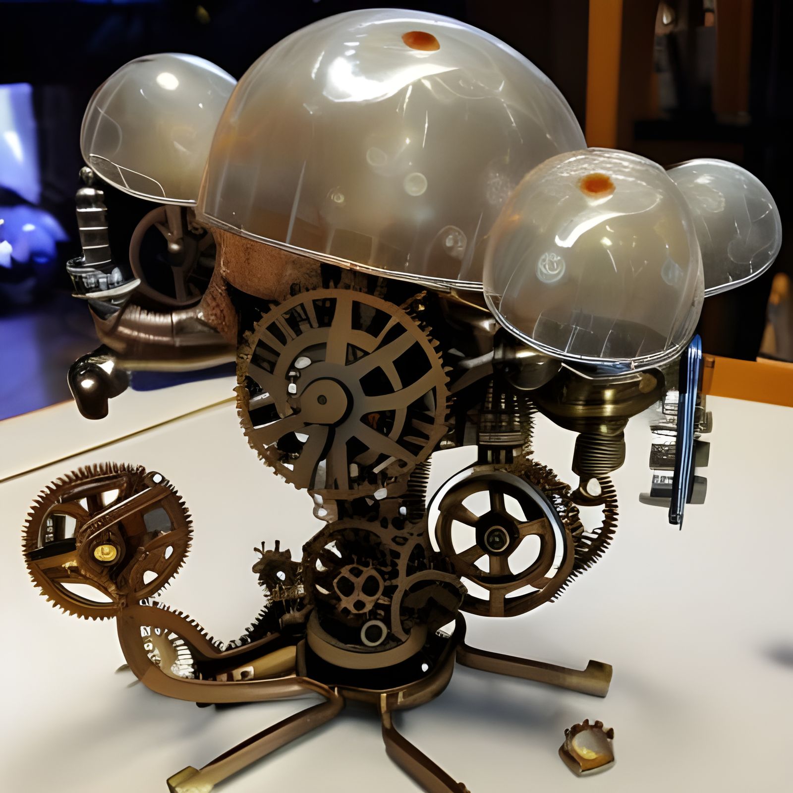 Steampunk Mechanical Jellyfish Engine
