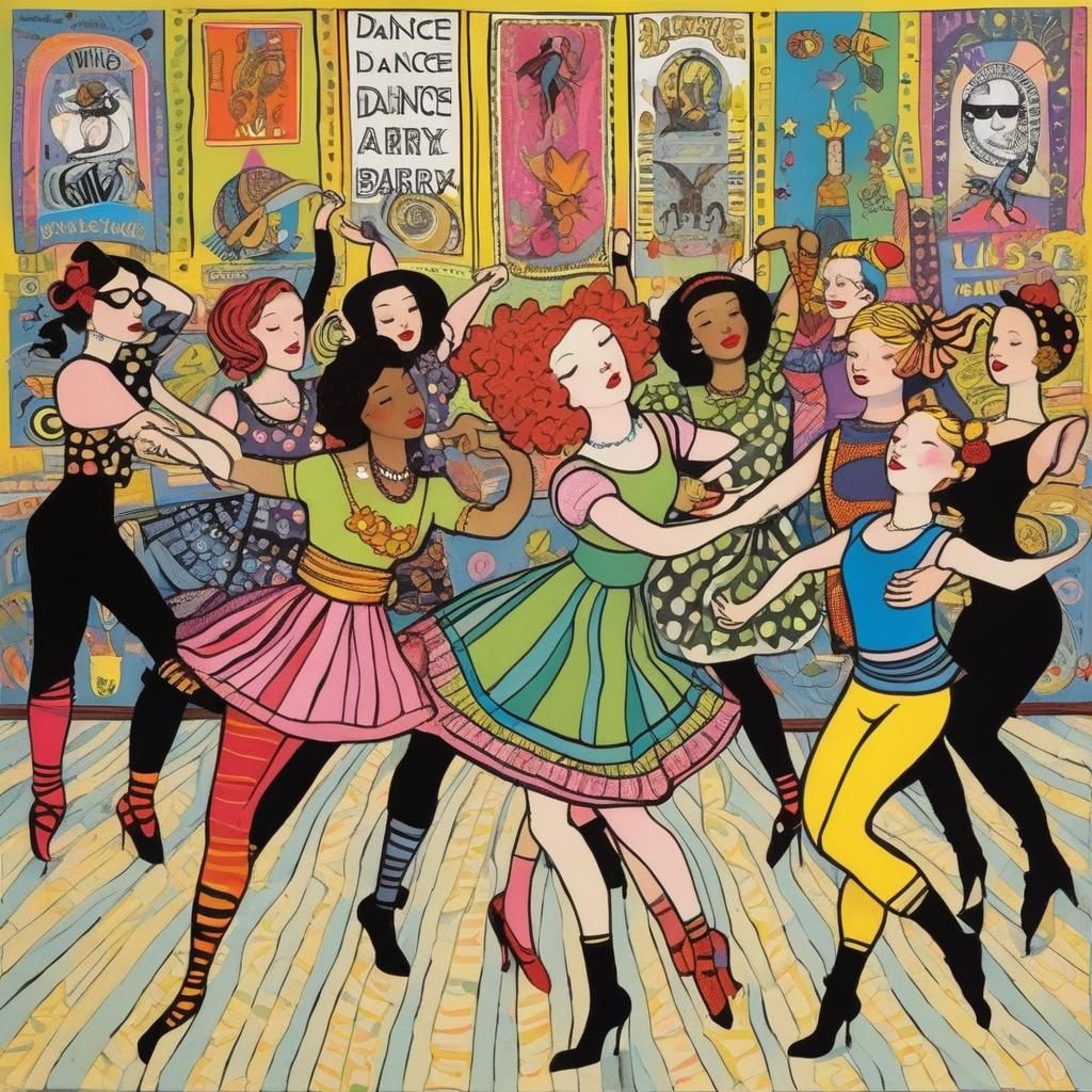 Cartoonish Dance Class Illustration