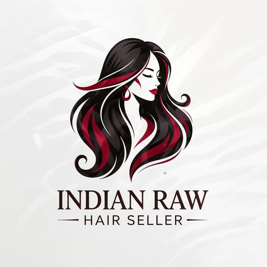 Elegant Logo for Indian Raw Hair Seller