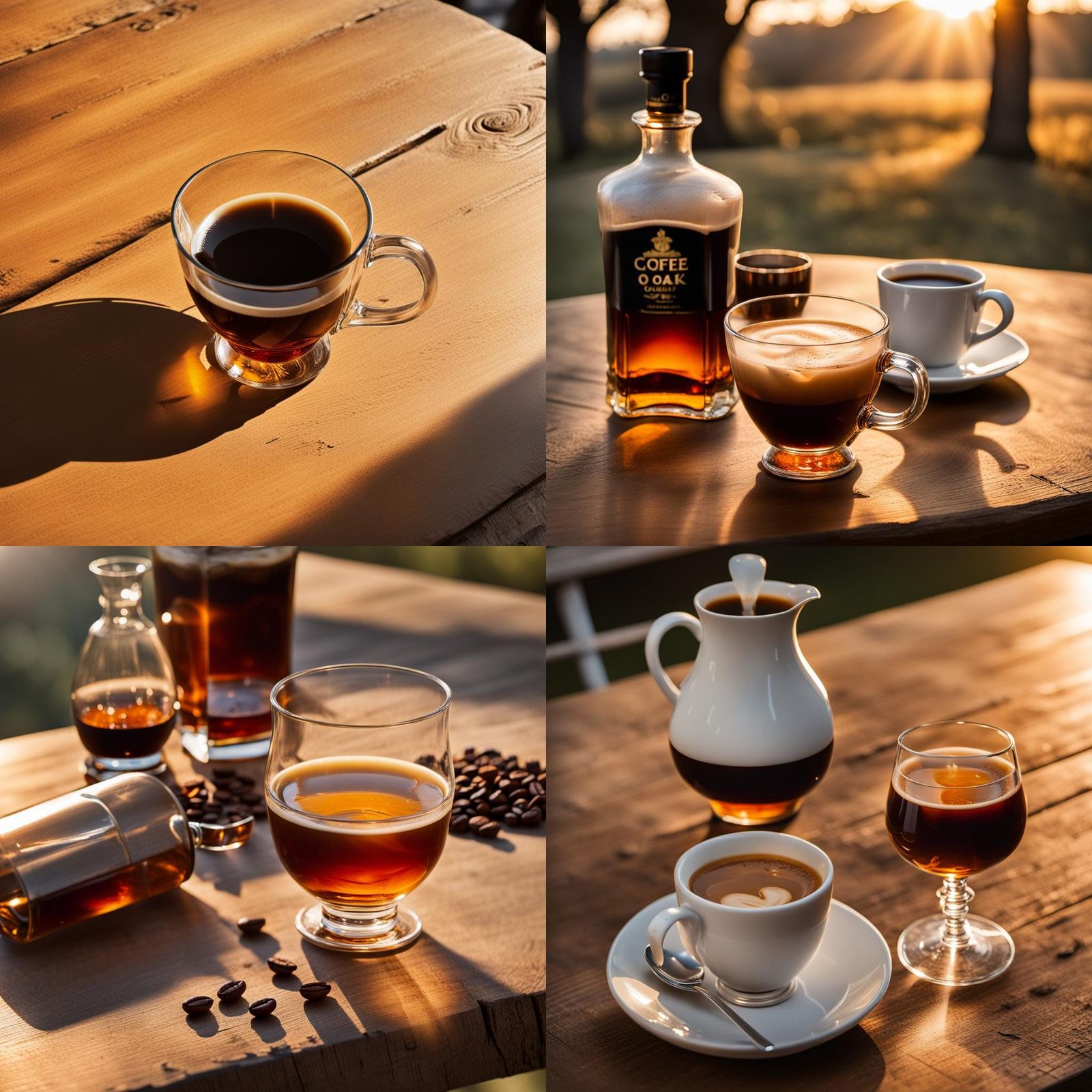 Coffee and Cognac in Golden Hour Light
