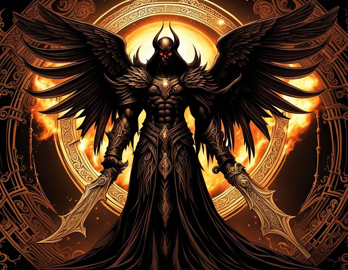 Demonic Angel of Wrath in God of War Style