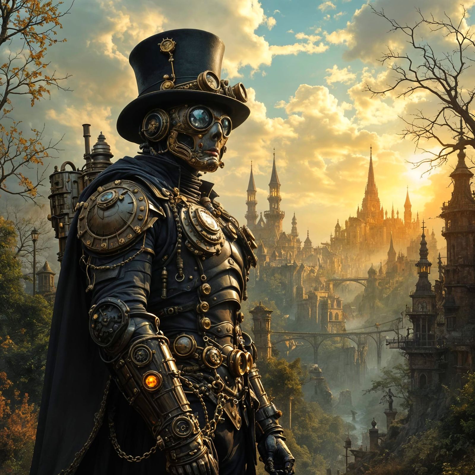 Steampunk Scene Generated by AI