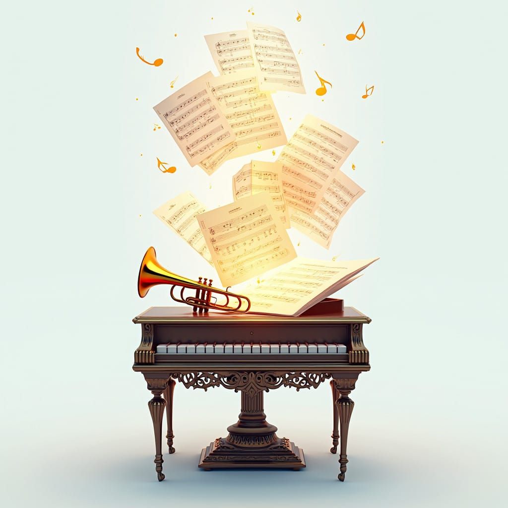 Ethereal Music Stand in High-Fantasy Atmosphere