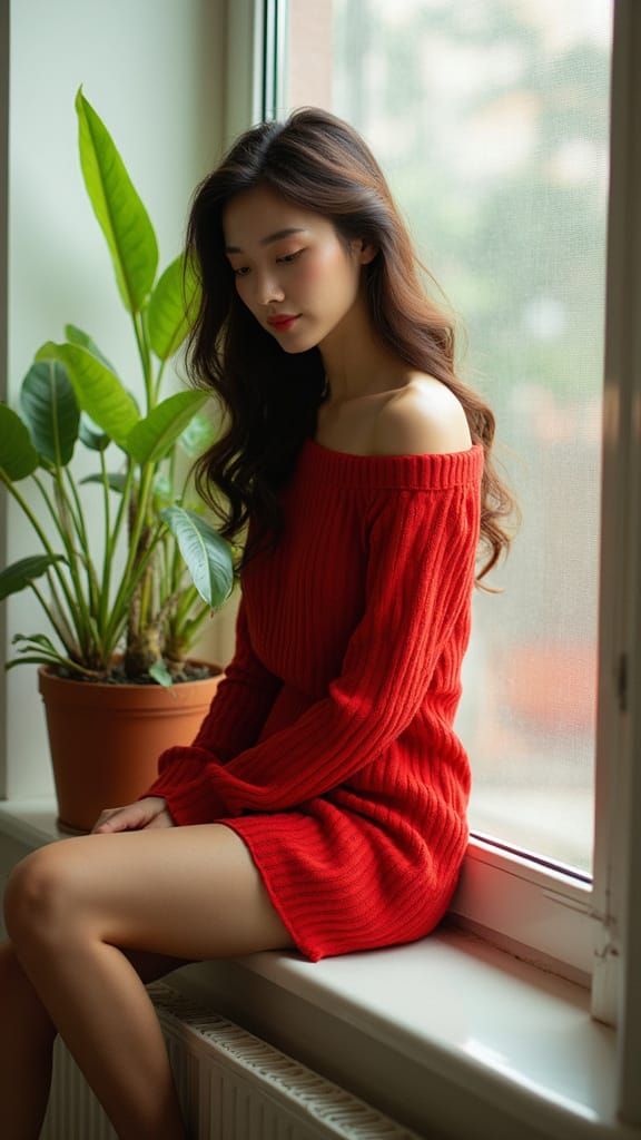 Taiwanese Model in 1970s Style Film Photography