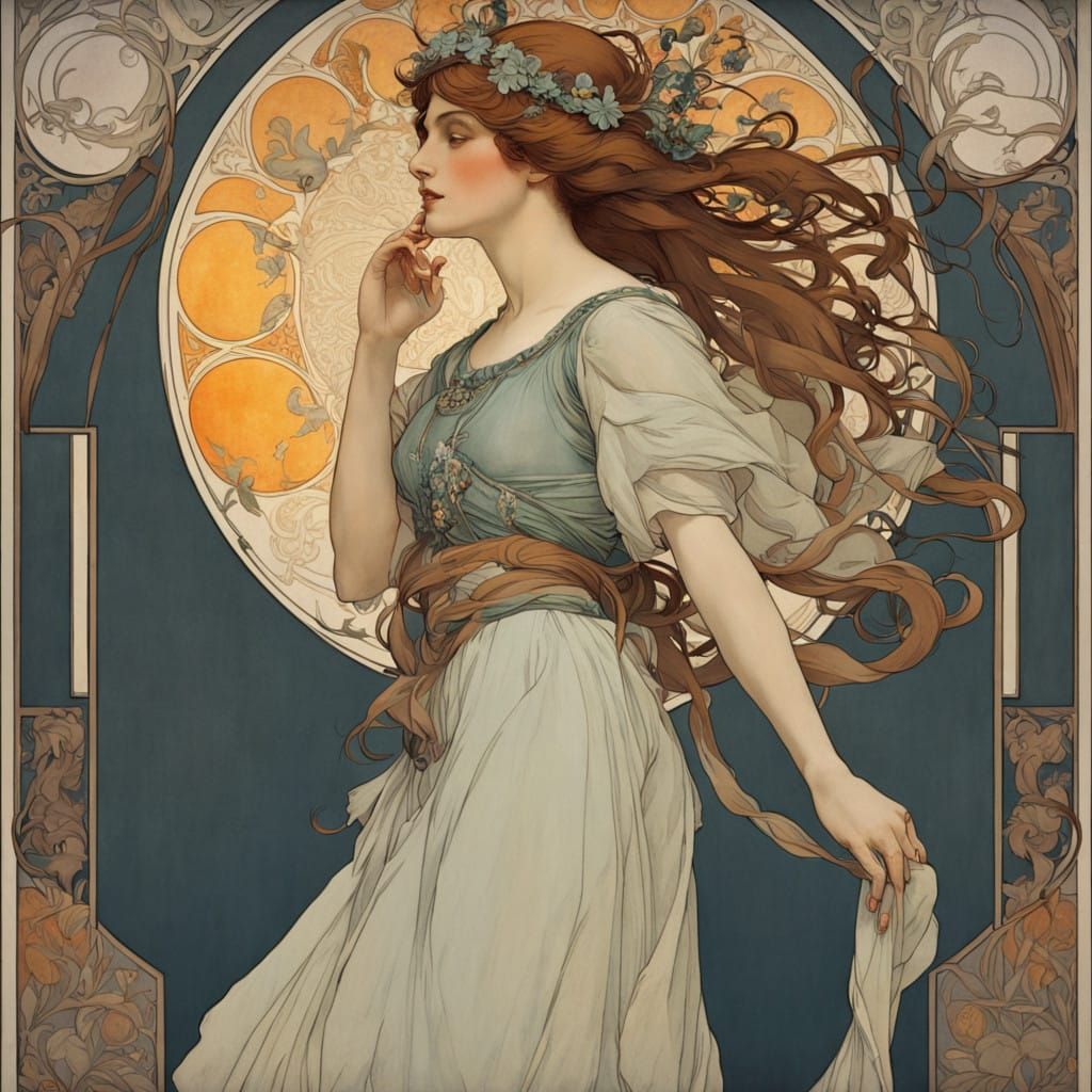 Ethereal Female Portrait in Soft, Golden Light