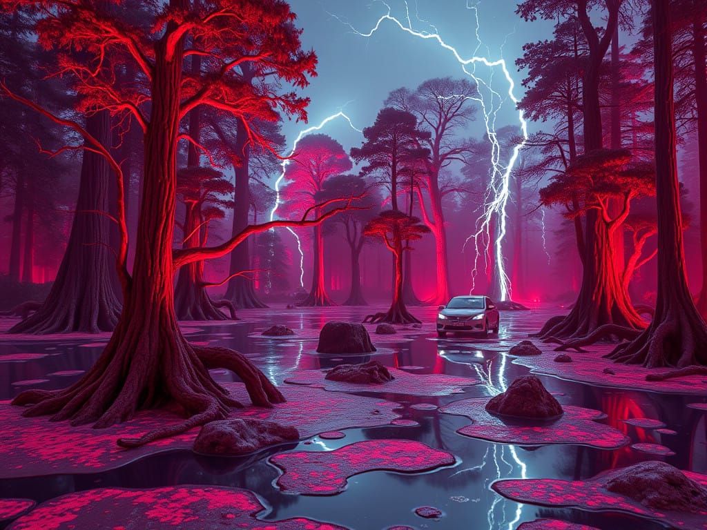 Whimsical Spoon in a Thunderstorm