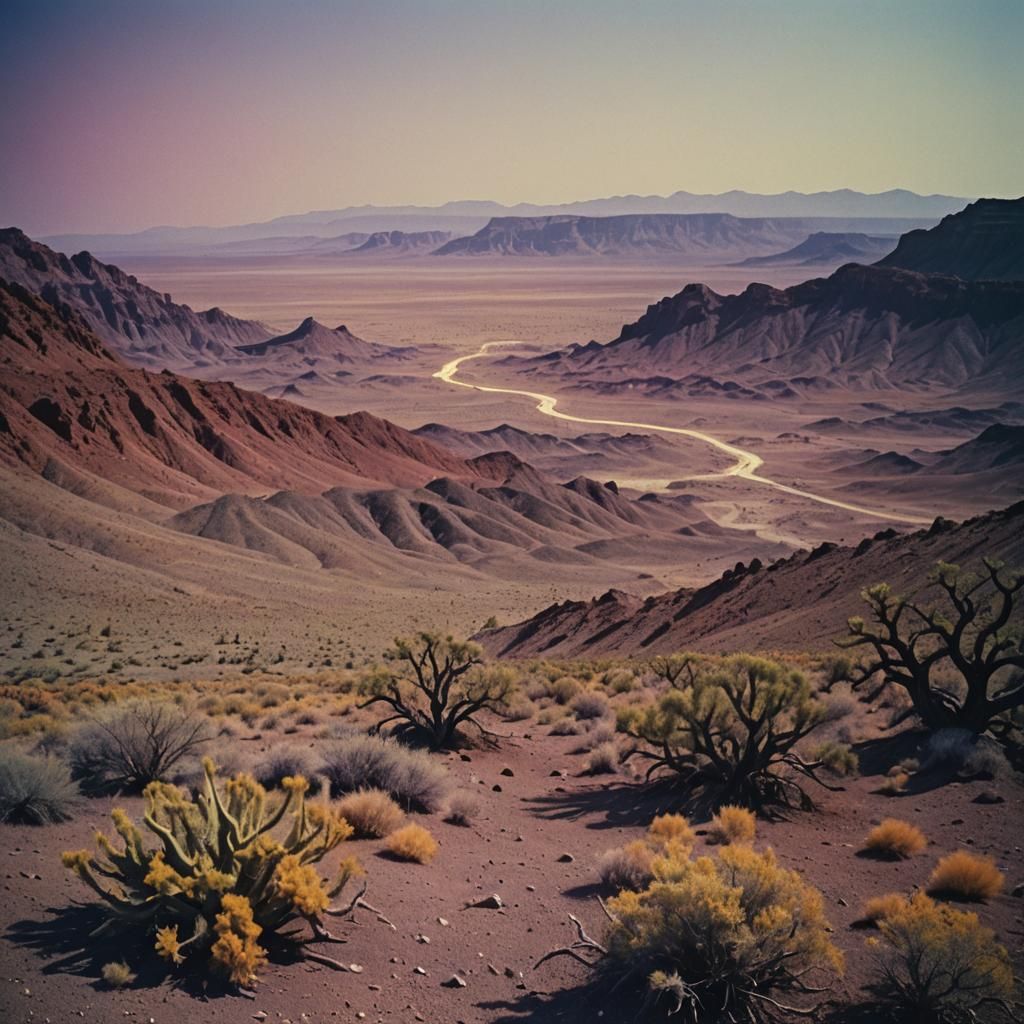 Majestic Surreal Landscape in Vibrant Hues