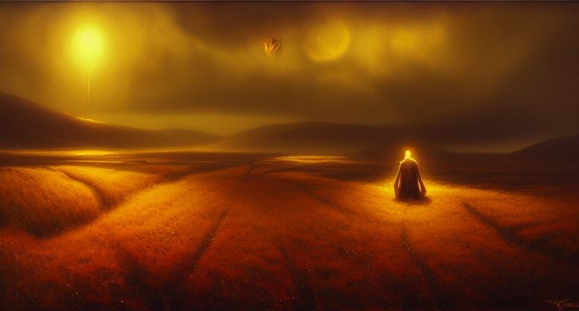 Golden Hour Landscape Inspired by Landscape Art