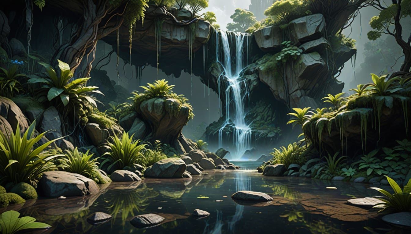 Futuristic Water Plant Camouflaged as Natural Landscape