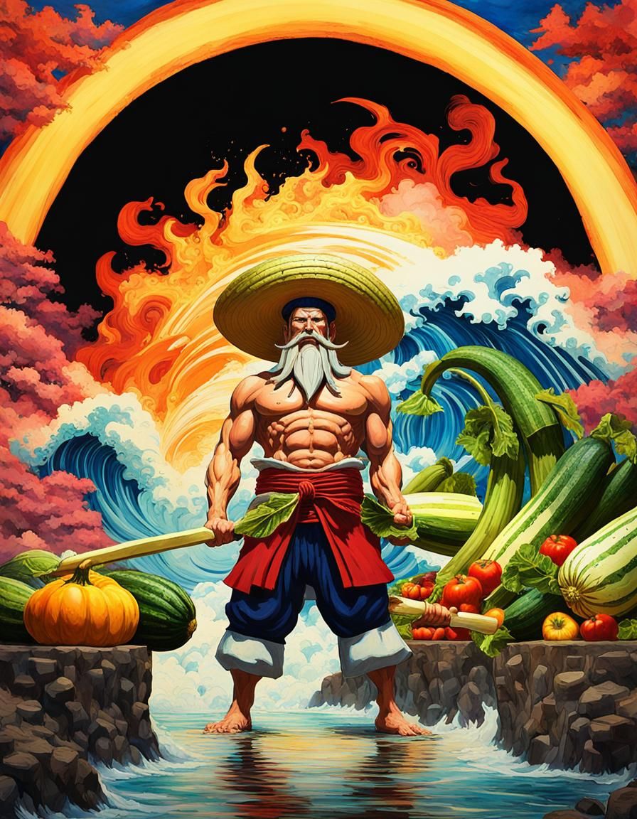 Whitebeard's Existential Crisis: 3D Render in Japanese Art S...