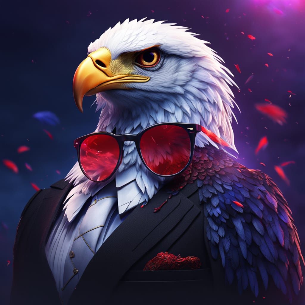 Eagle Businessman: Hyperrealistic Fantasy Concept Art