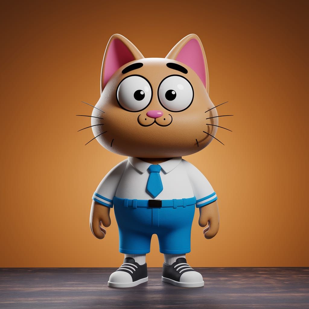 Realistic Portrait of a Feline Character