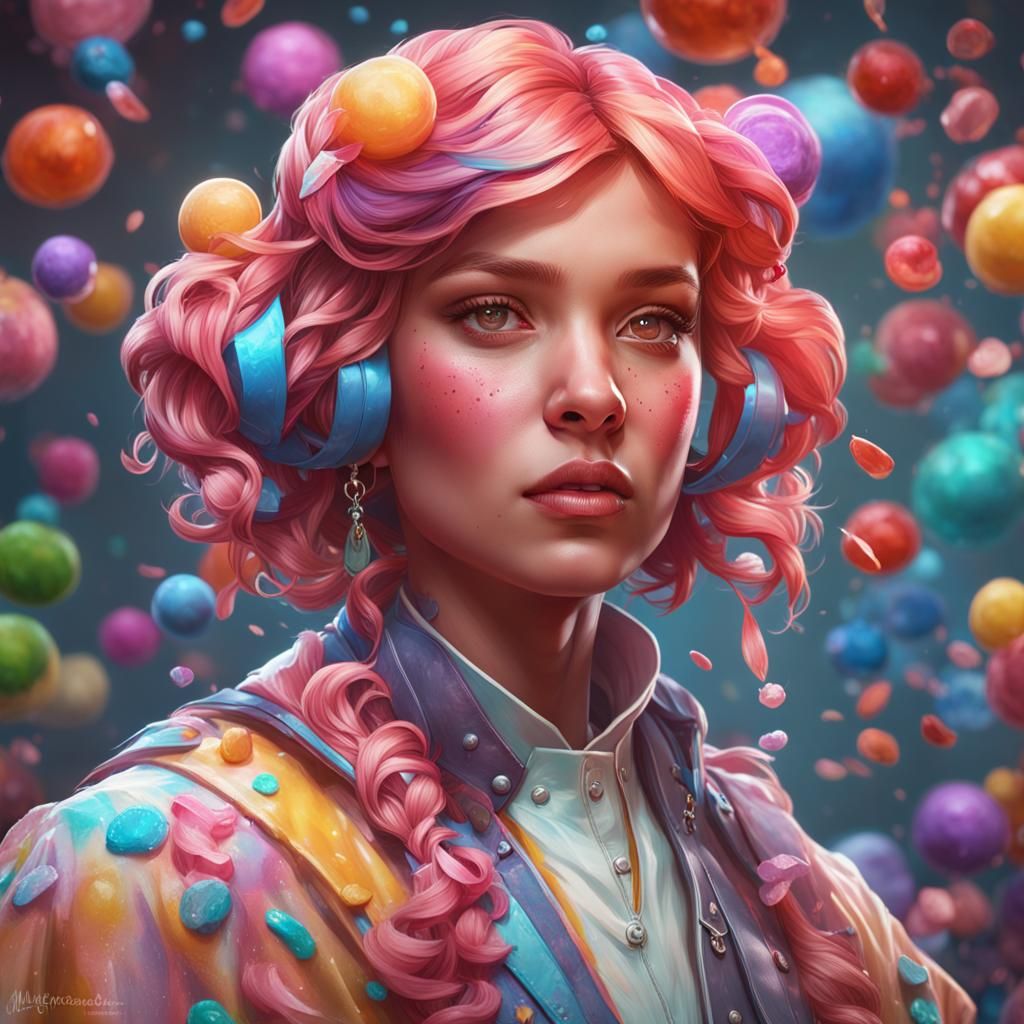 Hyperdetailed Portrait of Candy by Rutkowski, Artgerm