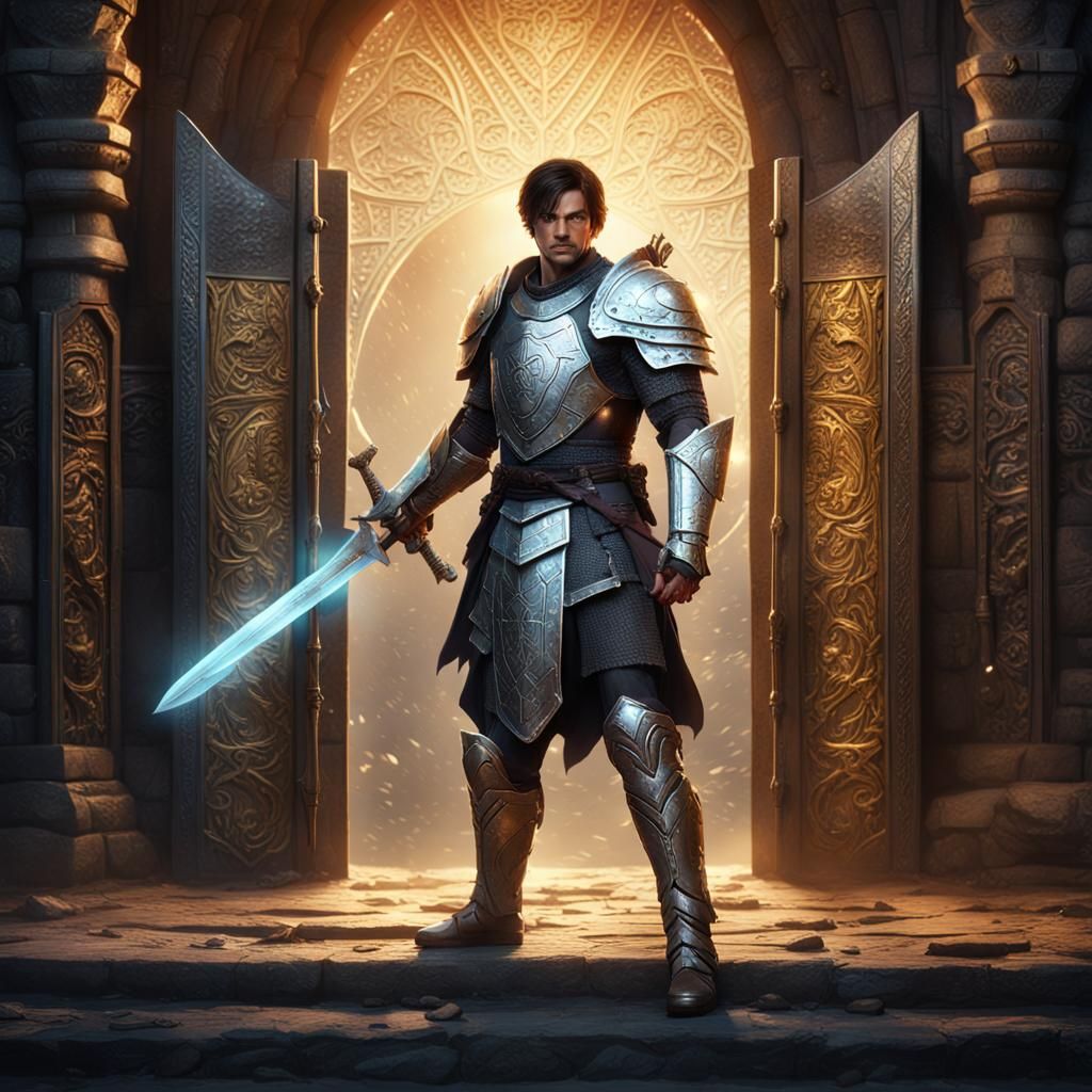 Armored Warrior Ready for Battle