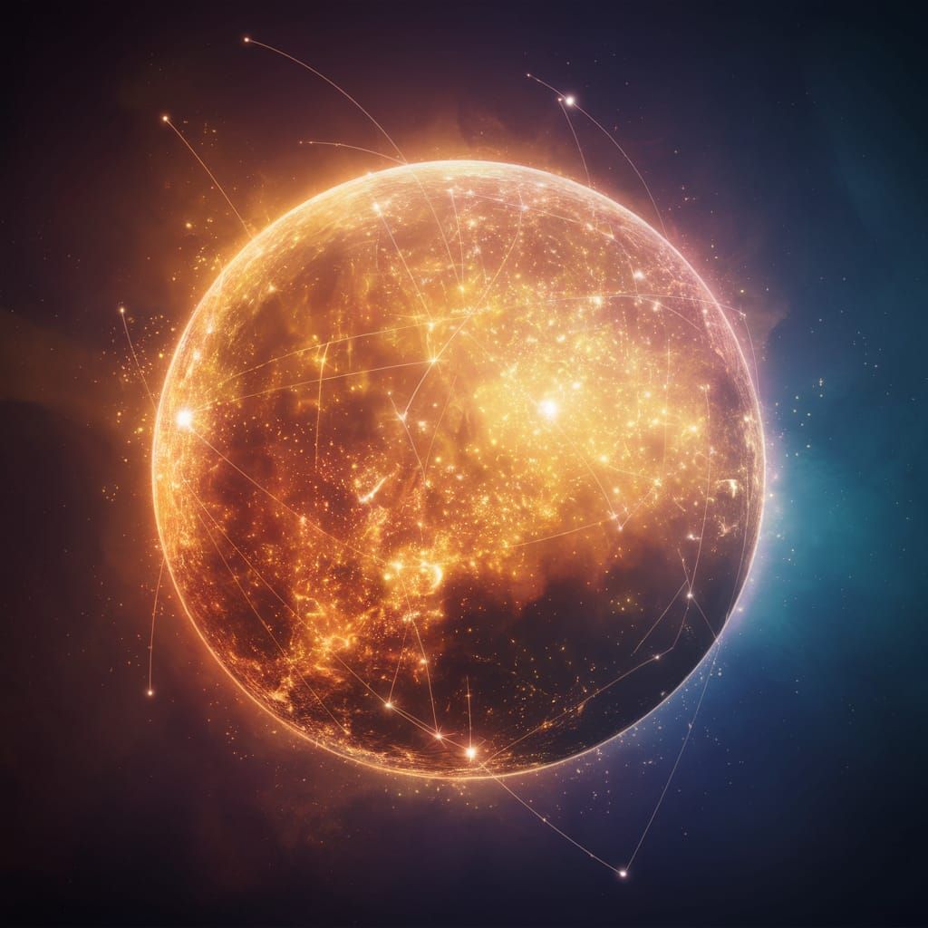 Cosmic Luminous Sphere Radiates Ethereal Glow