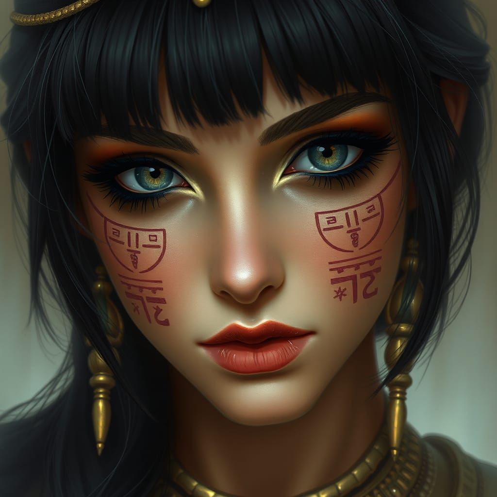 Princess Ahmanet Close-up in Ethereal Fantasy Style