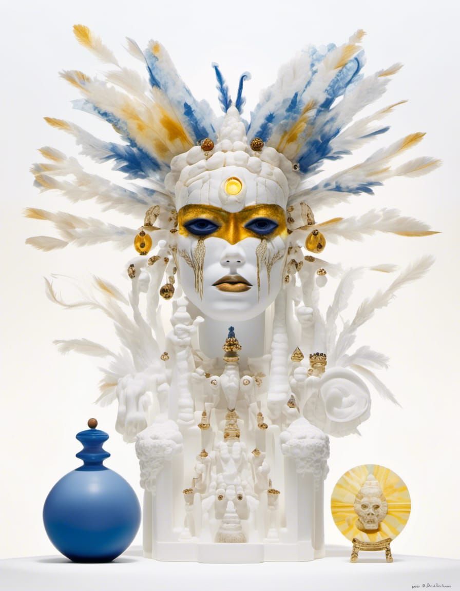 <lora:NC Hyperreal:1.0> white cristal lakota native with firey head and third eye playing the drum, DMT art, Paul DELVAU...