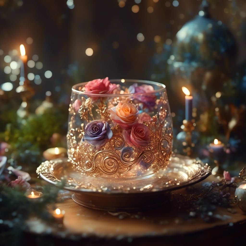 Backlit Swirling Universe in Whimsical Decoration