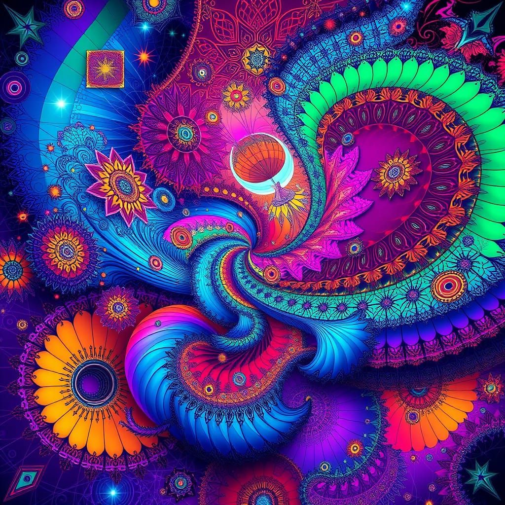 Vibrant Soundscape: Kaleidoscopic Colors in Harmony