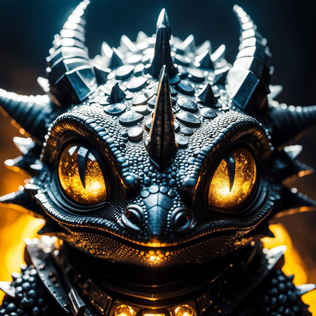 Crystal Dragon Hatchling in Volcanic Hyperspace