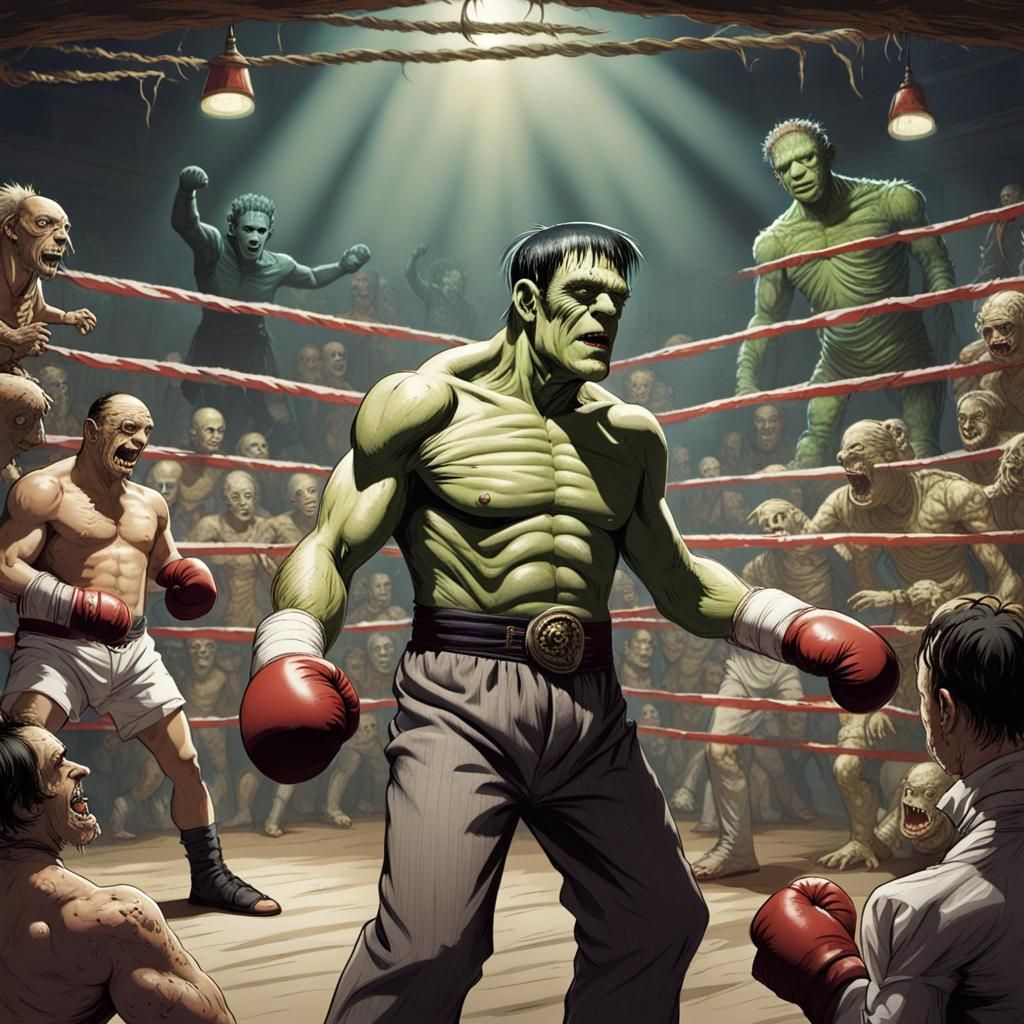 Frankenstein vs Mummy Boxing Match