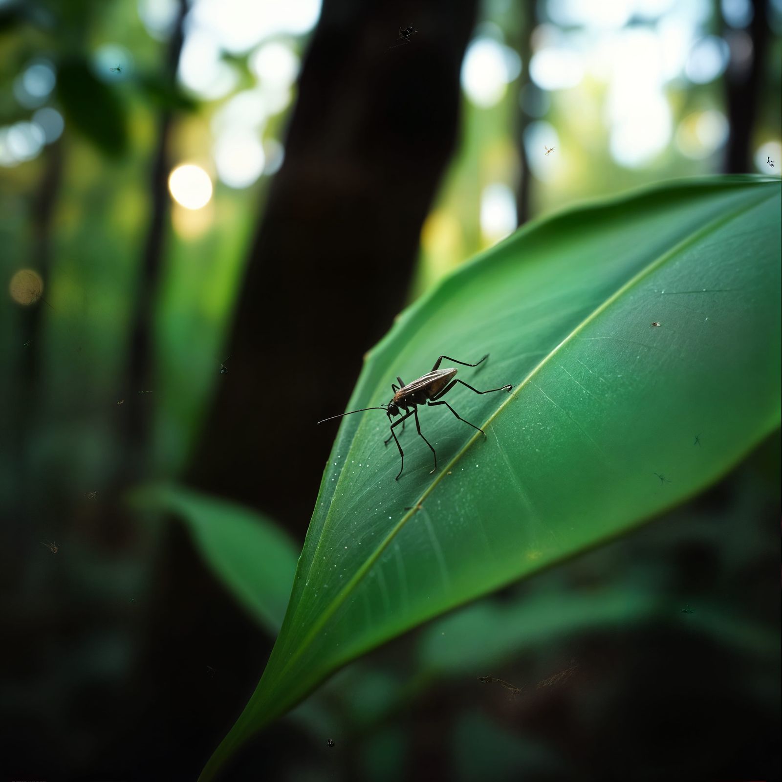 Whimsical Leaf Rider in a Forest Cinematic Scene