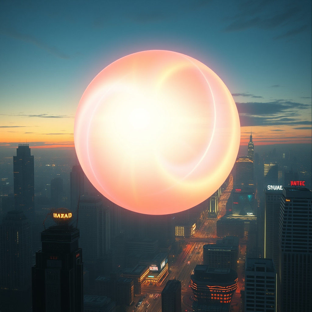 Glowing, Cyberpunk-Inspired Alien Orb Dominates Futuristic C...