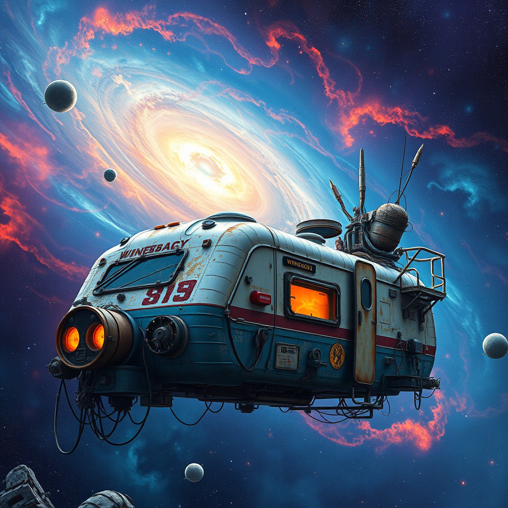 Winnebago Spaceship Concept Art in Nebula