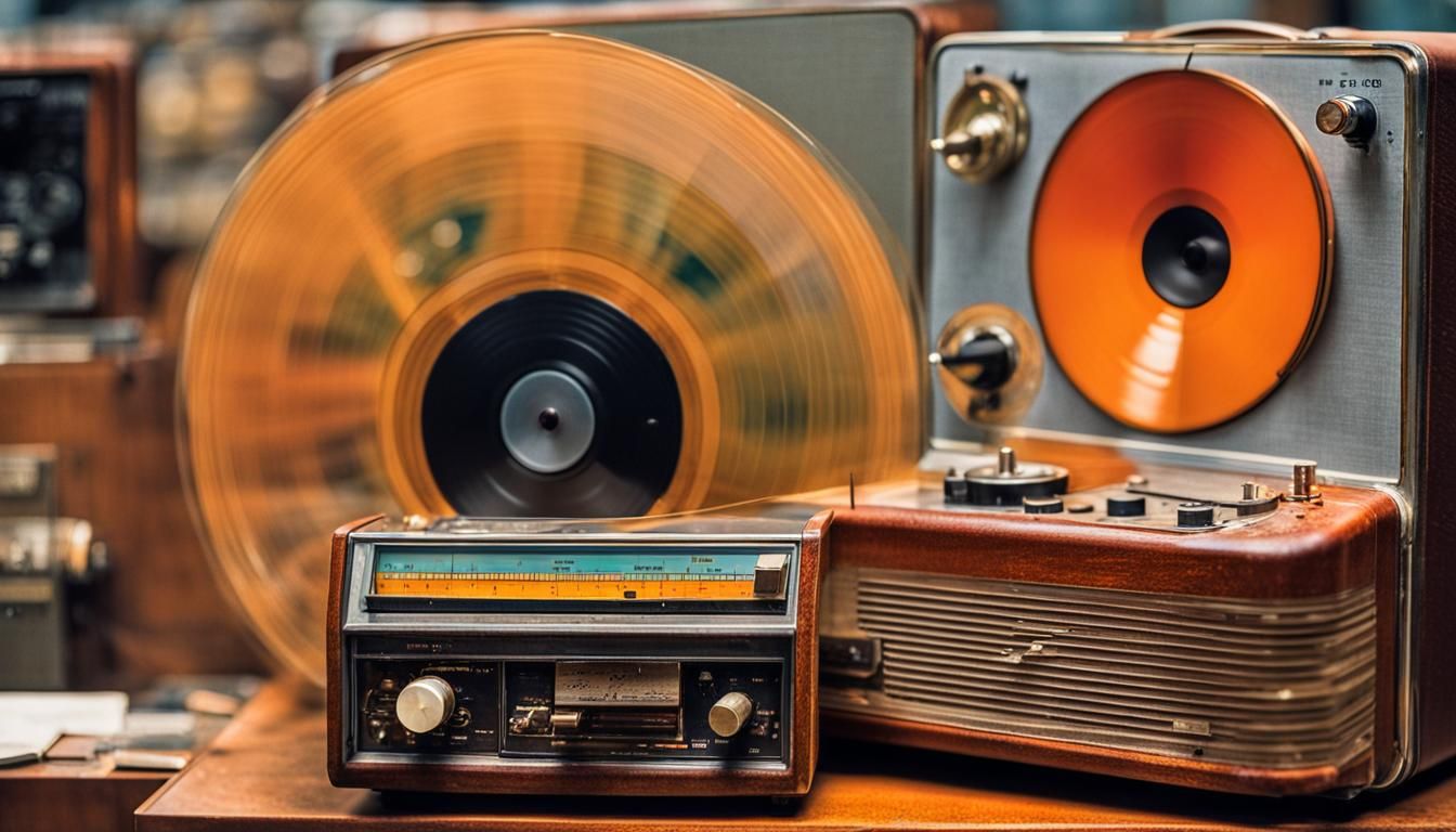 Vibrating Radio Speaker in Hypnotic Long Exposure