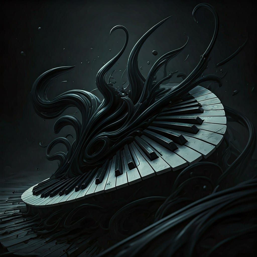 Ethereal Piano Dreamscape in Deep Fantasy Art