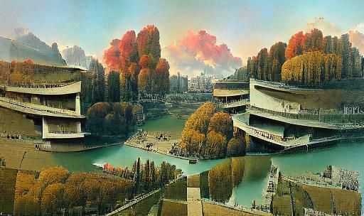 Peach Tree Forest and Hyperdetailed Architecture