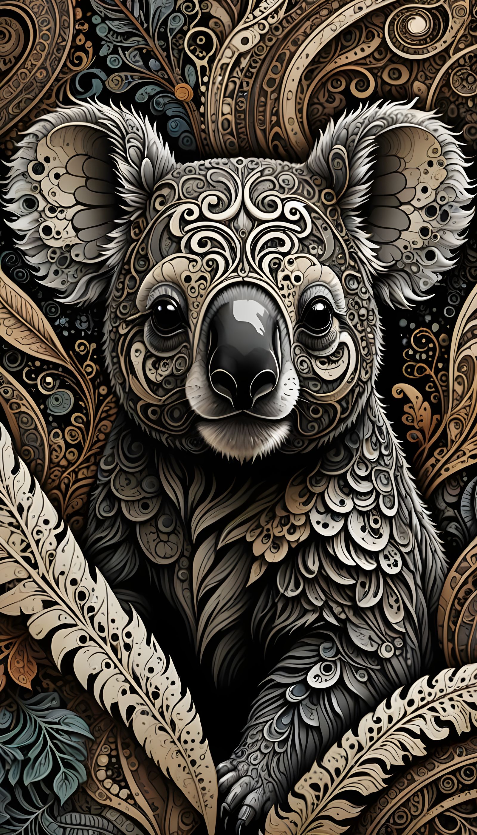 Mandelbulb-inspired Koala 1
