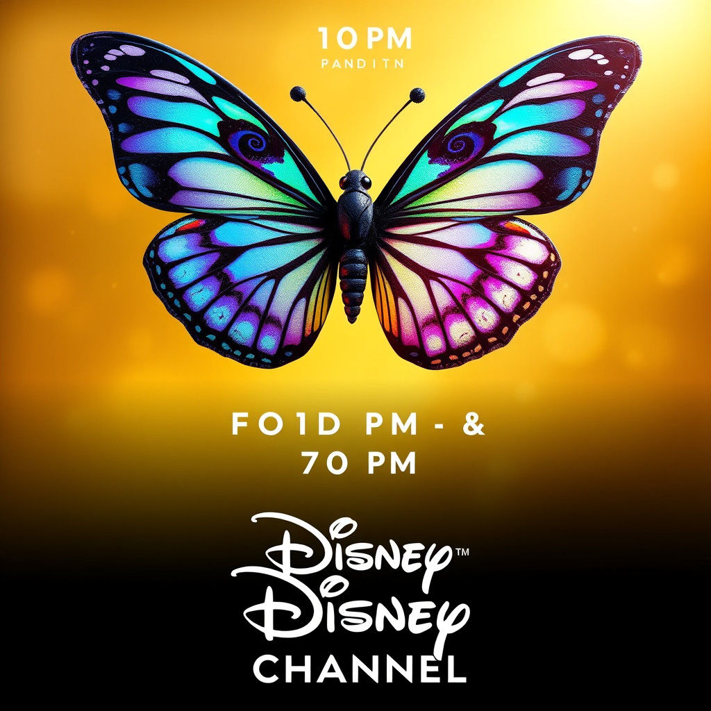 Zebra Butterfly Movie Premiere Poster in Dreamlike Style