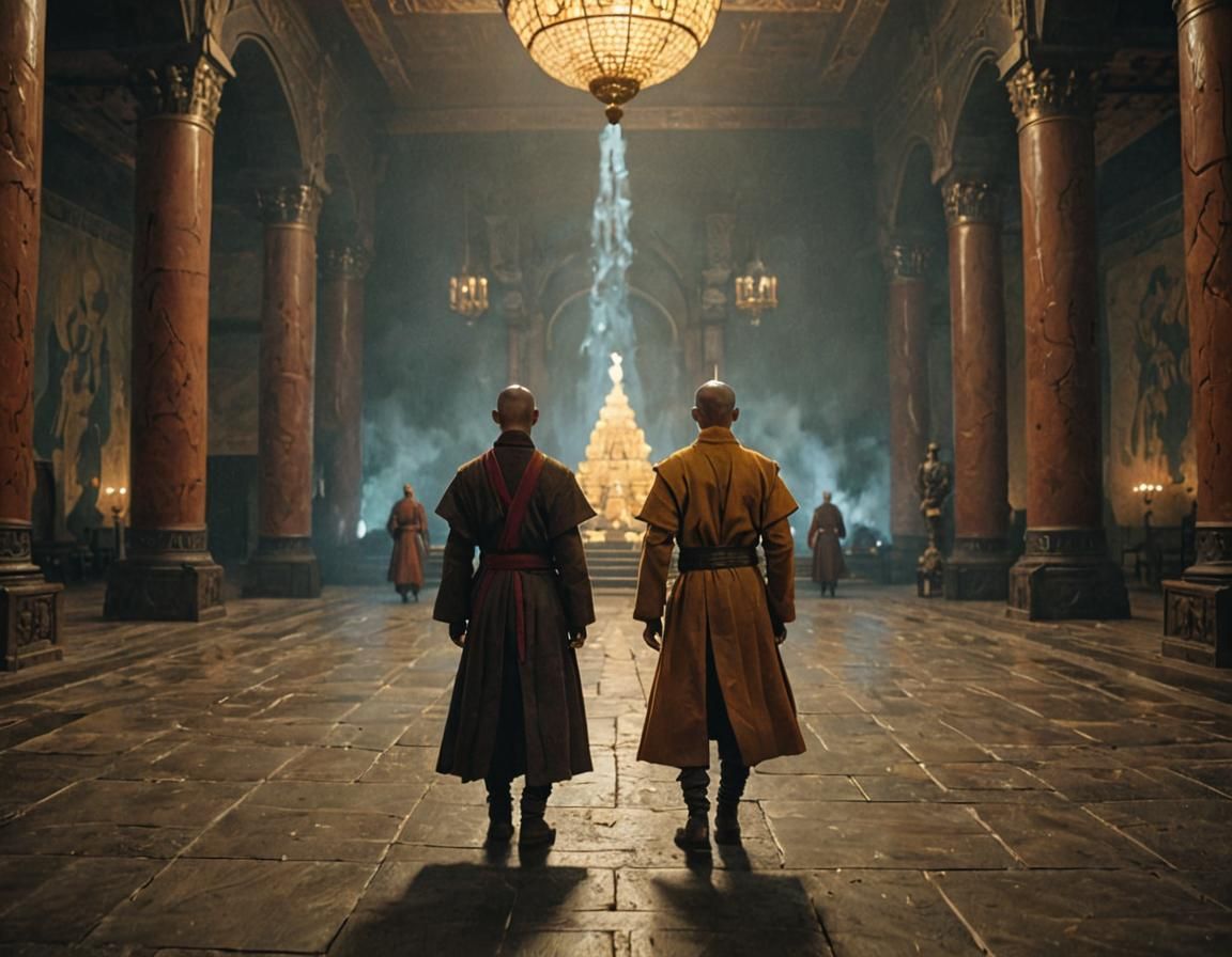 Avatar Aang in the Kremlin: Cinematic Still