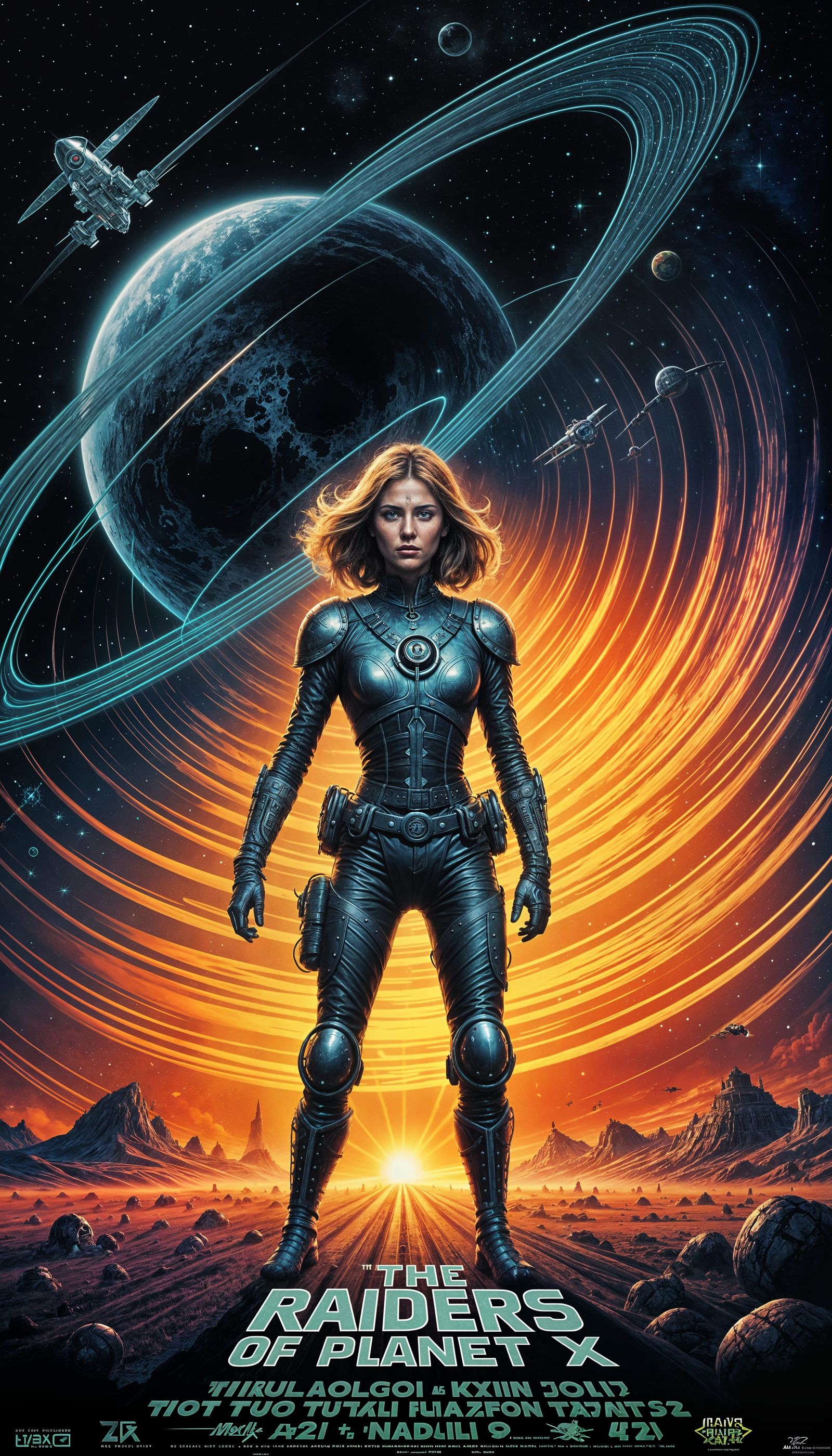 Ethereal Raiders of Planet X in Hyperrealistic Psychedelic A...