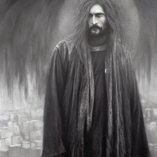 Homeless Jesus in Pre-Raphaelite Style