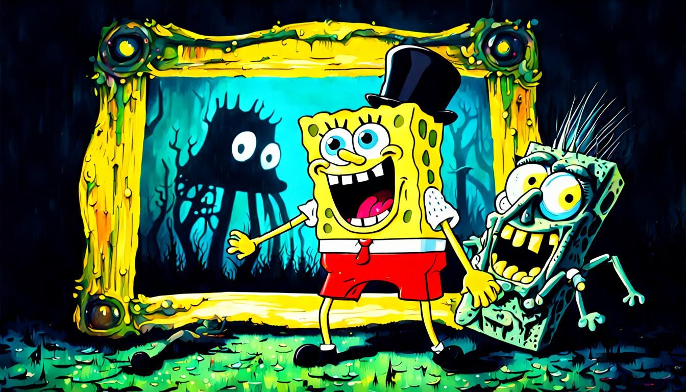 Horrific SpongeBob SquarePants Horror Art