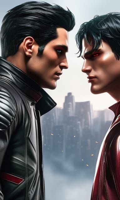 Young Bruce Wayne and Clark Kent